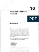 reaksiyon kinetiği ve stabilite