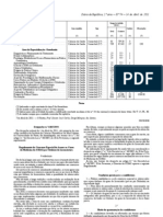 Área de Especialização: Ortodontia: Diário Da República, 2. Série - N.º 74 - 14 de Abril de 2011