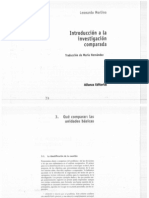 Morlino, L. - Introduccion A La Investigacion Comparada. Capitulo 3, 5 y 6.