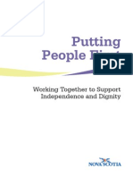 Putting People First: Working Together To Support Independence & Dignity