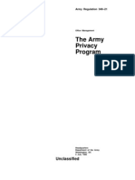 ar 340-21 the army privacy program