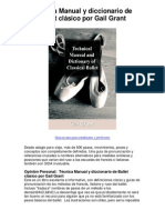 Tecnica Manual y Diccionario de Ballet Clasico Por Gail Grant Averigue Por Que Me Encanta PDF