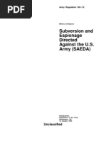 Ar 381-12 Subversion and Espionage Directed Against The U