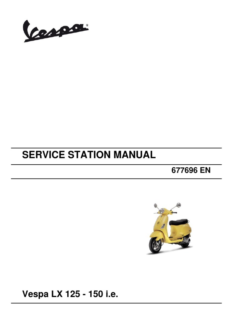 Vespa LX 125 - 150 I.E. (EN) | PDF | Motor Oil | Transmission