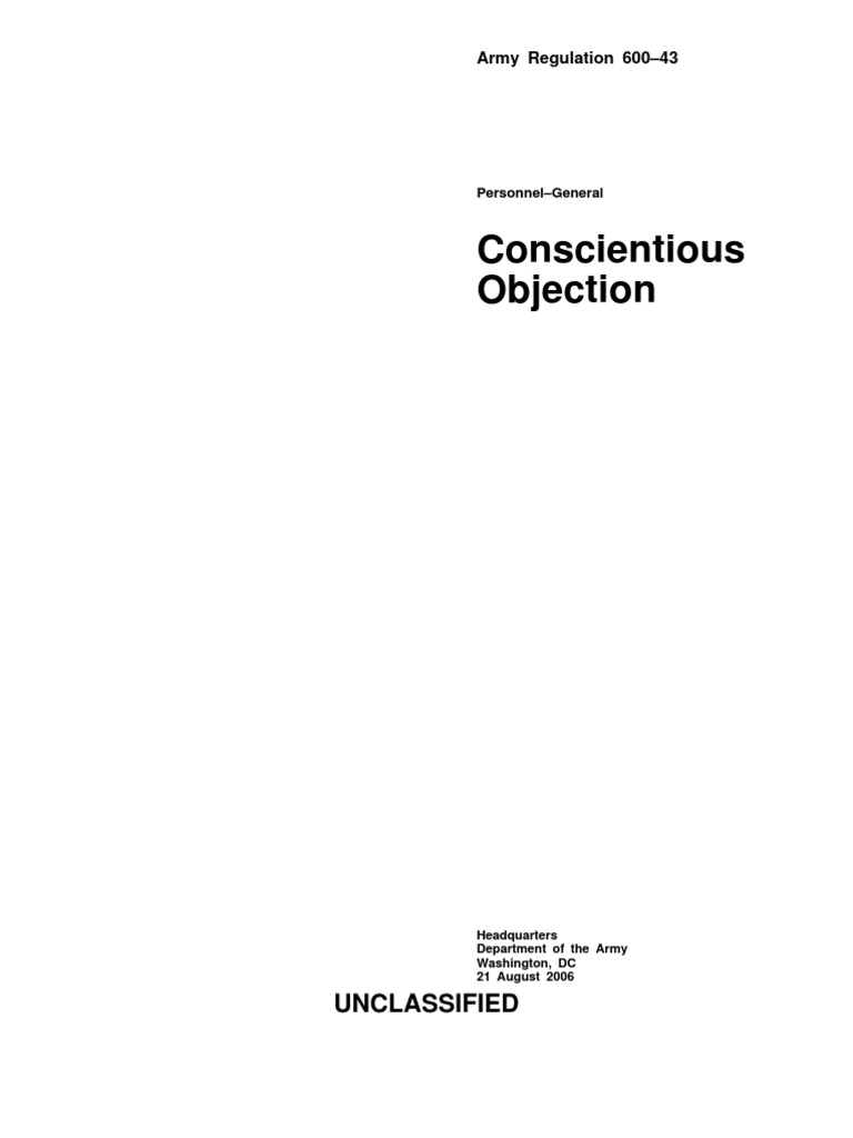 Ar 60043 Conscientious Objection PDF