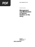 Ar 601-10 - Management & Mobilization of Retired Soldiers of