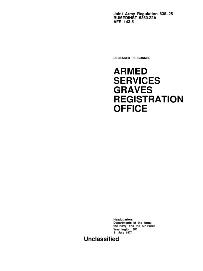 Armed Services Graves Registration Office | PDF | Military | National ...