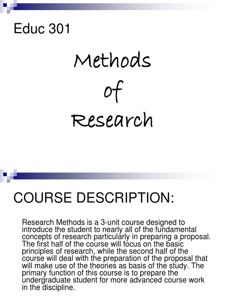 Example of methods and procedures in thesis