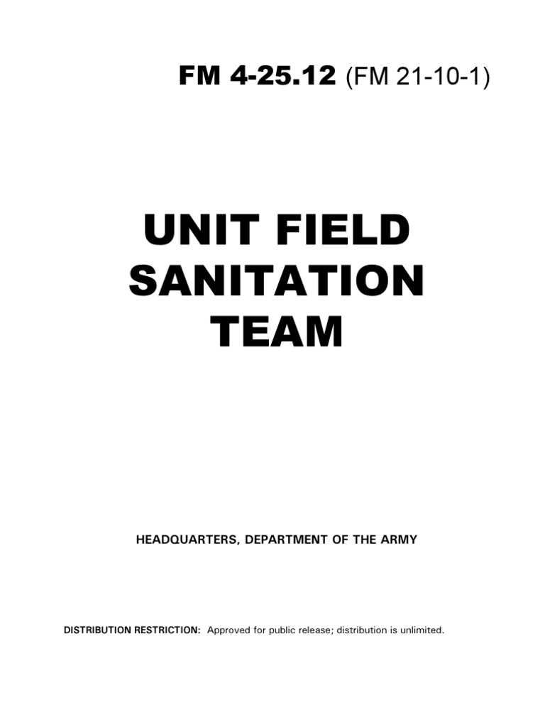Atp 4 25.12 Unit Field Sanitation Team