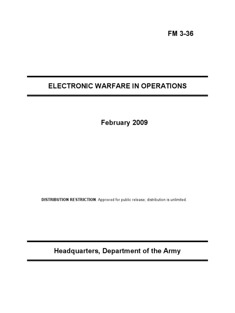 US Military ELECTRONIC WARFARE IN OPERATIONS PDF Electronic