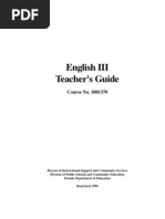 English III  -  Teacher's Guide
Course No. 1001370
developed by
Missy Atkinson, Sue Fresen, Jeren Goldstein, Stephanie Harrell, Patricia MacEnulty, Janice McLain
page layout by
Blanche Blank
graphics by
Rachel McAllister