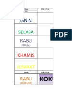 Rangka Jadual Waktu