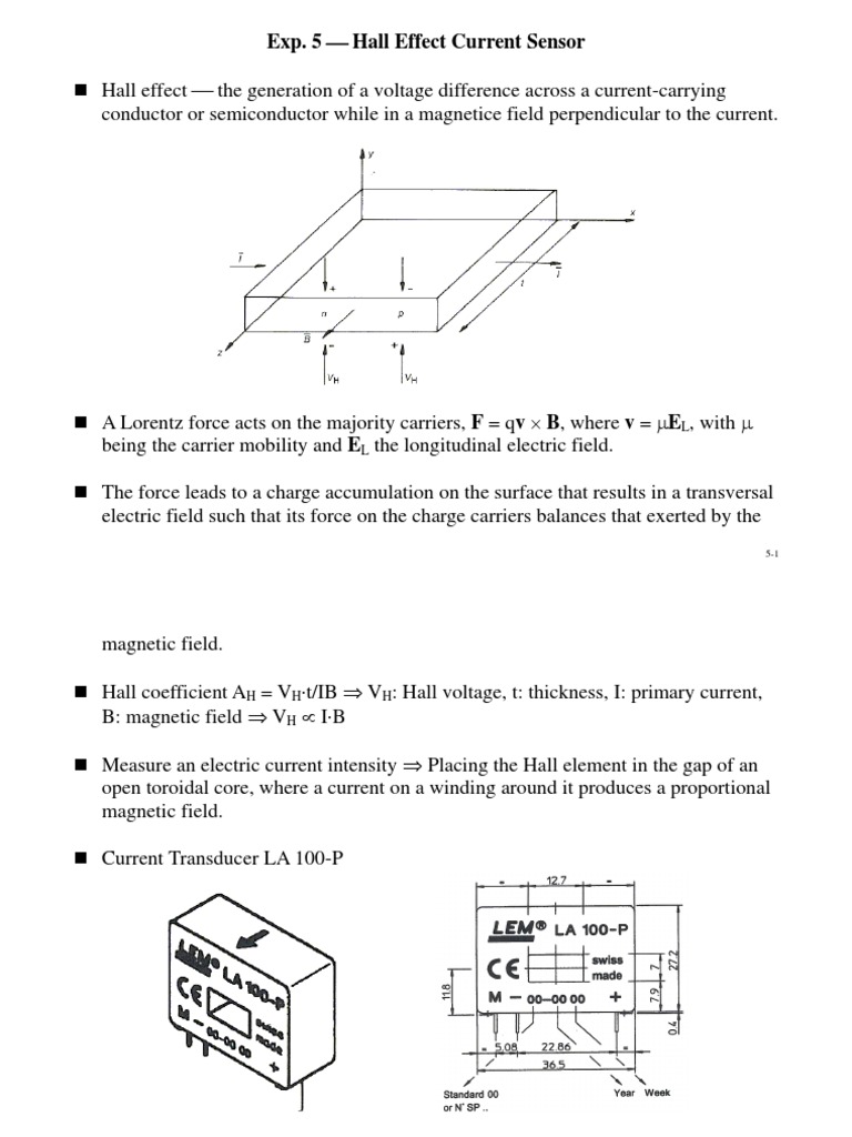 PEexp05 Hall Sensor | PDF