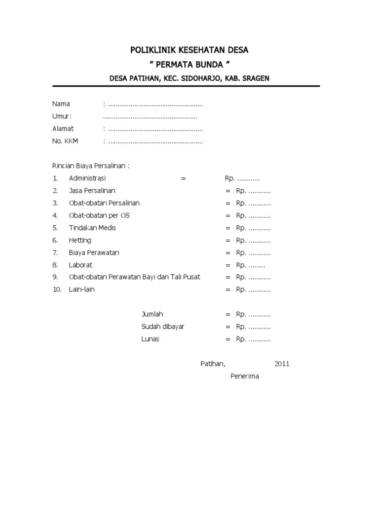 ADministrasi Bidan