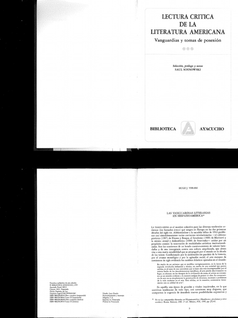 Hugo Verani - Vanguardias | PDF