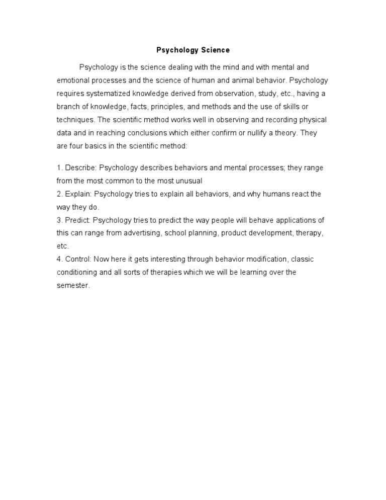 Psychology Science | PDF