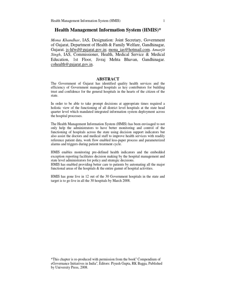 Hmis Public Health