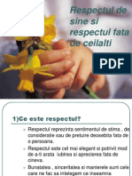 Respectul de Sine Si Fata de Ceilalti Powerpoint