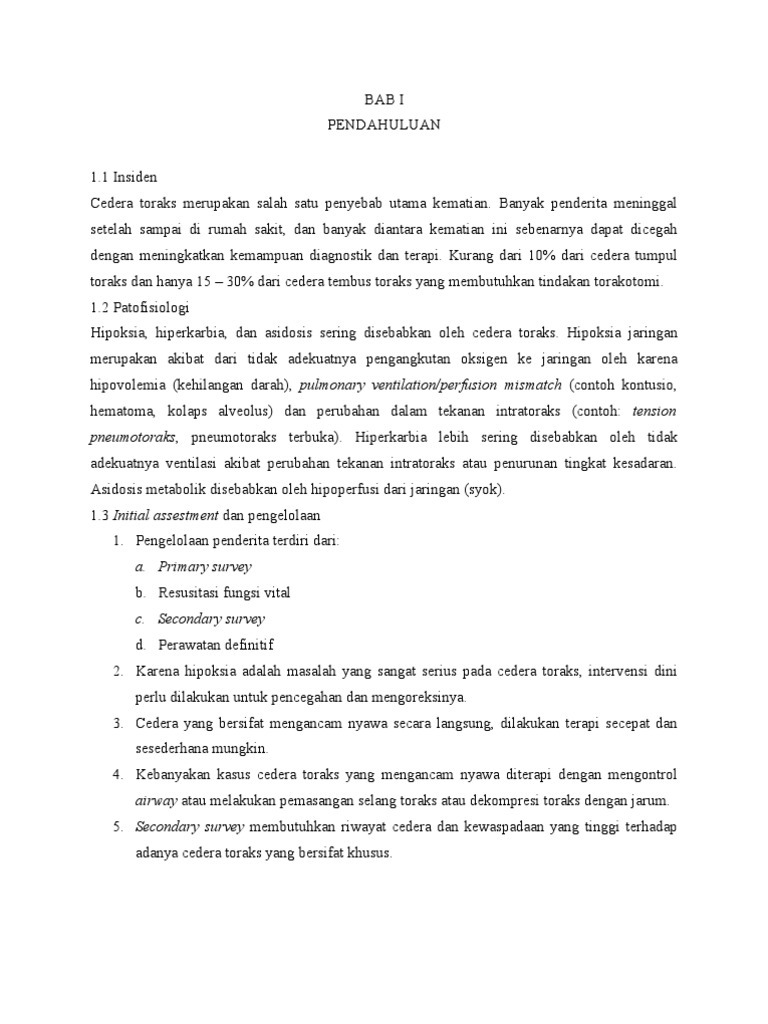 Trauma Torak | PDF