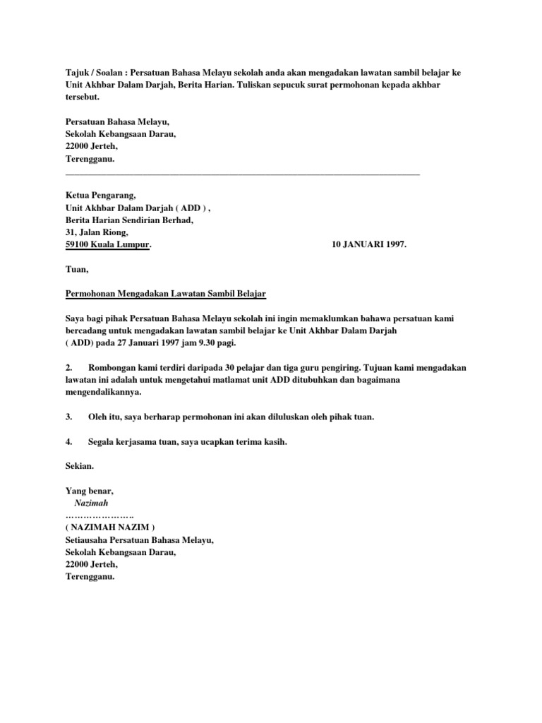 Surat Kiriman Rasmi Pdf