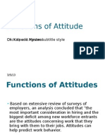 Functions of Attitude