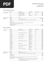 2013 Lowden Guitars UK Retail Price List