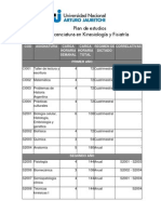 Plan de Estudios Licenciatura en Kineseologia y Fisiatria