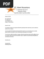 Contoh Business Letter