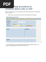 Step by Step Procedure To Schedule Batch Jobs in SAP