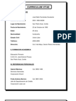 Curriculum Vitae Jose Nelis Fernandez Escalante