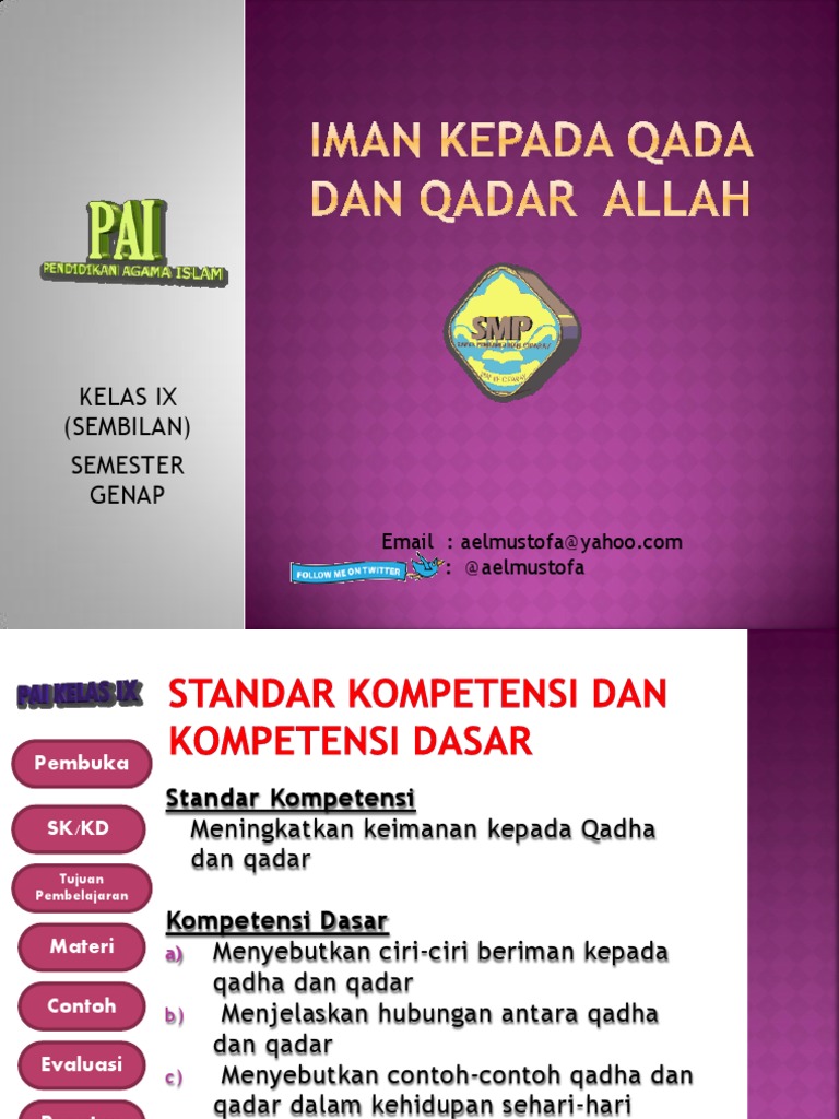 Iman Kpd Qada Dan Qadar Allah