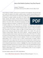 Abstract A Comparison of The Prevalence of The Metabolic Syndrome Using Three Proposed Definitions