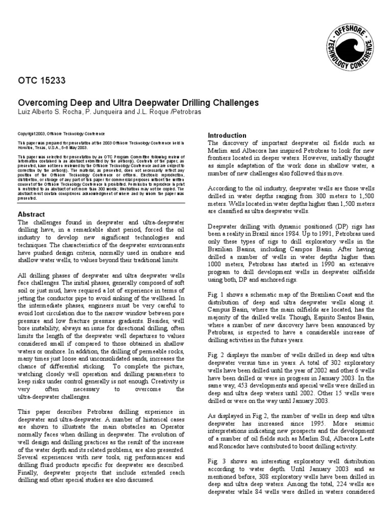 Otc15233overcoming Deep and Ultra Deepwater Drilling Challenges PDF ...