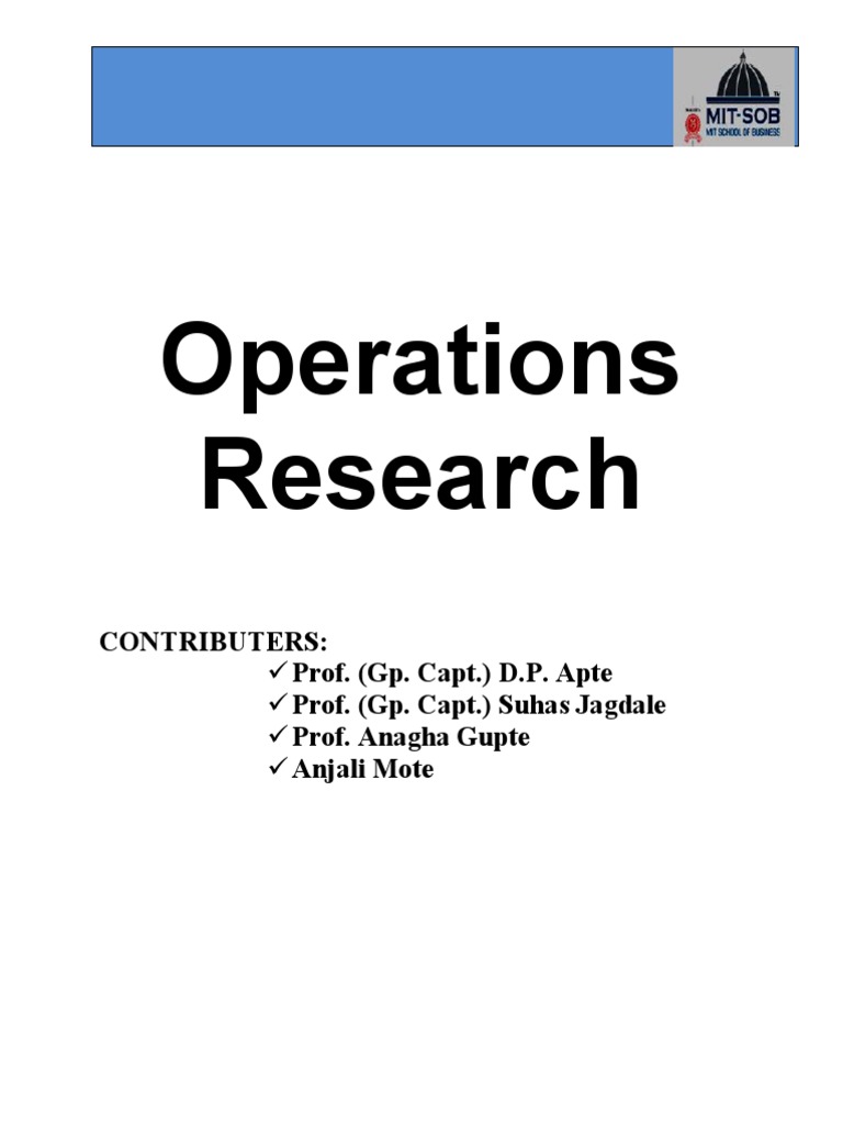 Operations Research Course Overview | PDF | Radiation Therapy | Cancer