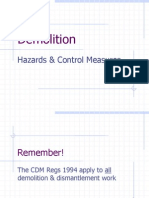 Demolition: Hazards & Control Measures