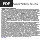 Download Contoh Angket Kuesioner Pendidikan Metodologi Pendidikan by Tores Ibz SN128667591 doc pdf