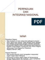 Perpaduan Dan Integrasi Nasional