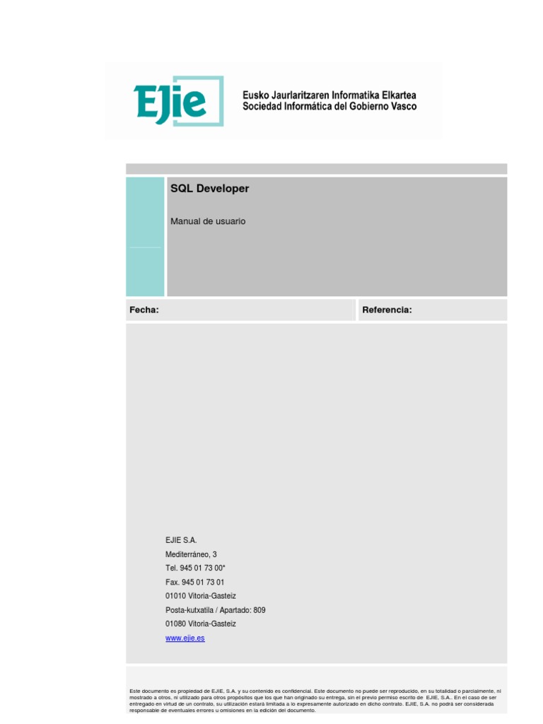 Manual de Oracle SQL Developer 4.2 | PDF | SQL | Tabla (base de datos)