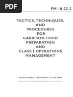 FM 10-23-2 Tactics, Techniques, and Procedures For Garrison Food Preparation and Class 1 Operations Management