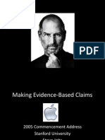 Evidence Based Claims Steve Jobs Speech