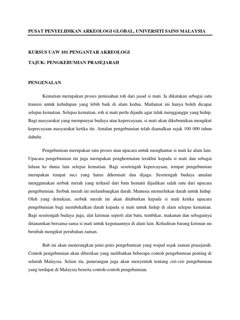 Pengkebumian Prasejarah