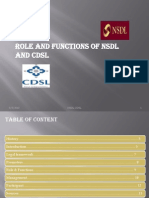 Role and Functions of NSDL and CDSL