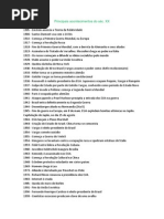 Principais acontecimentos e guerras do séc XX