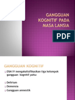 DSM IV Klasifikasi Gangguan Kognitif