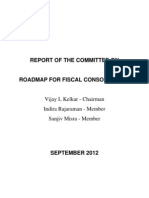 Report of the Committee on Roadmap for Fiscal Consolidation Chaired by Dr Vijay Kelkar