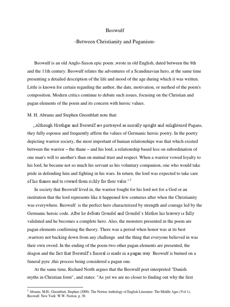 Реферат: Mind Over Might Beowulf Essay Research Paper