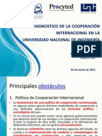 Diagnostico de la cooperación internacional en la uni