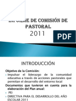 INFORME DE COMISIÓN DE PASTORAL