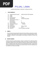 Silabo Derecho Penal Parte General. II