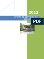 Oferta de Servicios Departamento de Promoción de La Salud y Prevención de La Enfermedad 20131